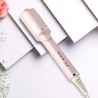 China Safety Private Label Custom Pink Led Adjust Iron Ceramic Hair Curling Temperature Dish Natural Wavy Practical Hair Curler for sale