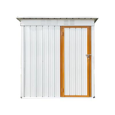 China Easy install 5*3 white and yellow mobile outdoor storage towel pool room outdoor bike storage shed for sale