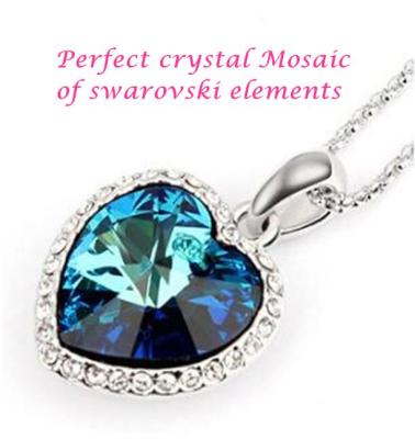 China Crystals Fish Classic Titanic Memorial Pendant Pendant Crystal Necklace Imported The Heart Of The Ocean for sale