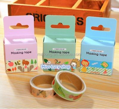 China New fashion cute self adhesive washi cartoon DIY masking tape/label/sticker tape/DIY sticker wholesale for sale