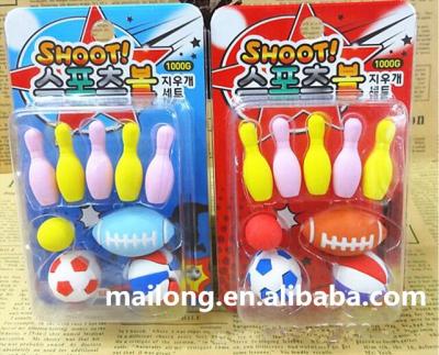 China Promotional Eraser Modeling Eraser Soccer 10 Look Rolling Eraser a set of 10 pn6635 for sale