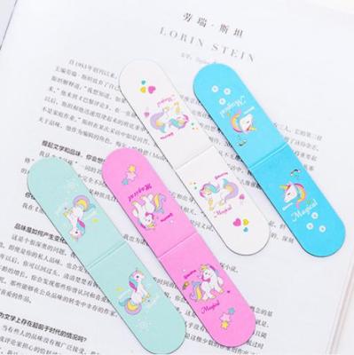 China Creative Mini Cartoon Magnetic Bookmarks Unicorn Heart Girl Color Lovely Book Who's The Clip Clip PN7189 for sale