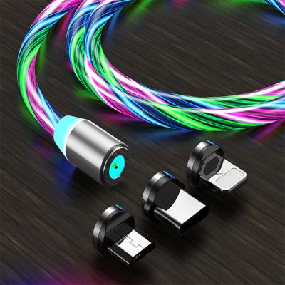 China Wholesale MP3/MP4 Player In Stock 3 In 1 Micro USB Cable LED Lighting Phone Accessories Magnetic Type C Extension Fast Charging 3.0 for sale