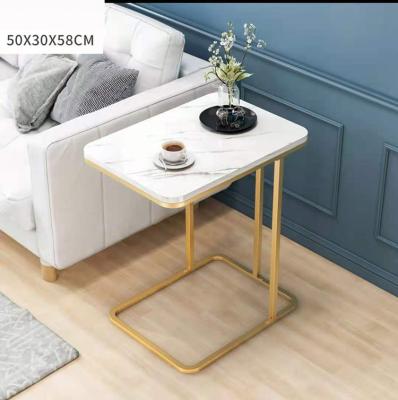 China Factory Wholesale Modern Furniture Nordic Home Marble Coffee Tables Modern Minimalist C Shape Side Table For Living Room for sale