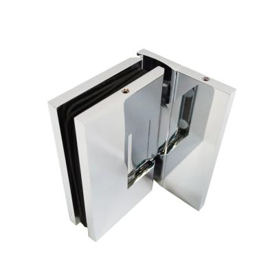 China Bisagra Shower Room Frameless Stainless Steel Polished Chrome New Modern Style 90 Degree Adjustable Shower Door Hinge For Glass Door for sale