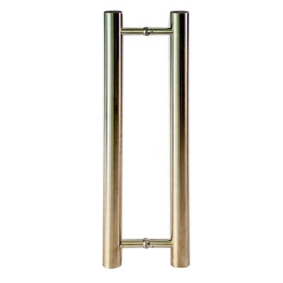 China Modern Contemporary Brushed Stainless Steel Door Satin Ladder Bar Glass Pull Handle for sale