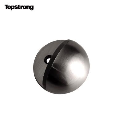 China Modern Satin Nickel Hemisphere Zinc Alloy Magnetic Door Stop For Metal Door Accessories for sale