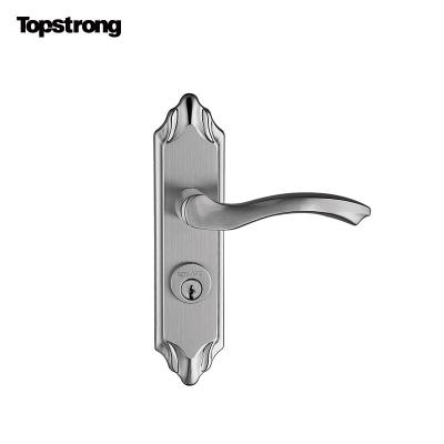 China 304 stainless steel modern simple style door handle bathroom stainless steel interior door lock Nordic for sale