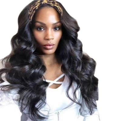 China Swiss Lace 250% Density Hot Selling Remy Kinky Straight Human Hair Wig With Attached Headband for sale