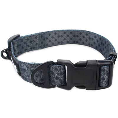 China Soft DETACHED Dark Color Personalized Dogs Collars With Buckle Fancy Pet Collars for sale