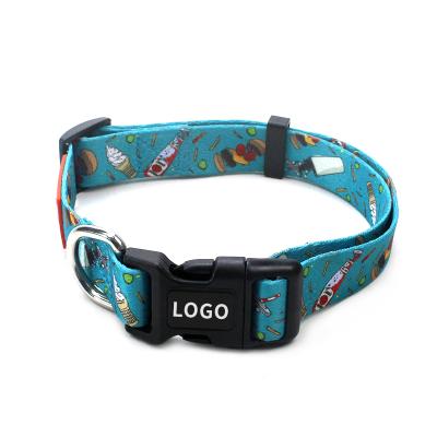 China Polyester Sublimation Cartoon Printing Pet Neck Collar Dog Collar DETACHED Pet for sale