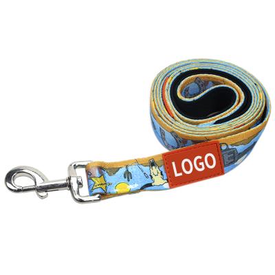 China High Quality Sublimation Padded Comfortable Neoprene Padded Handle Dog Leash for sale