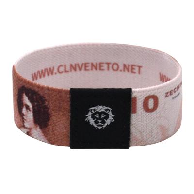 China Events Cheapest Custom Fabric Polyester Elastic Wristband For Sale for sale