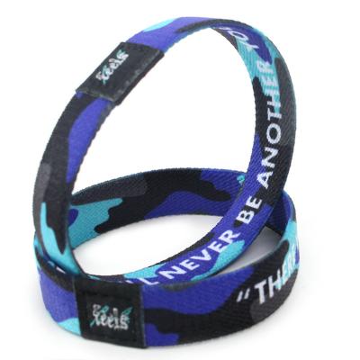 China Beautiful Polyester Bangle Fashion Wrist Band Event Elastic Bracelet For Man for sale