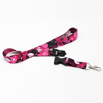 China Fashional Design Key Chain Lanyard Free Sample Custom Polyester PVC Loose Lanyard for sale