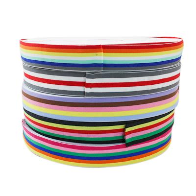 China High quality elastic cheap colorful polyester elastic webbing for sale