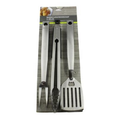 China Hot Selling Easily Cleaned Luxury Stainless Steel 3pcs BBQ Grill Tool Kit for sale