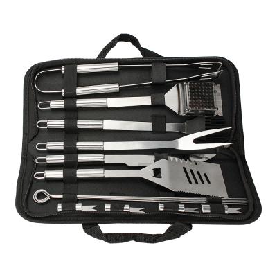 China Easily Cleaned Grill Accessories, 16 Pcs Heavy Duty Stainless Steel BBQ Tool Kit With Carry Bag for sale