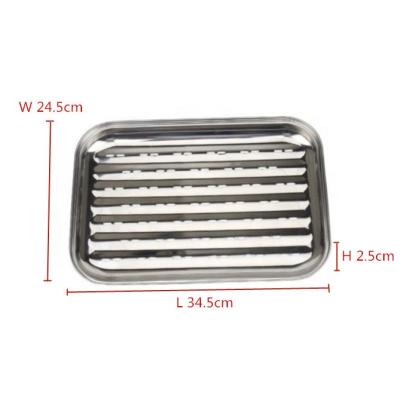 China Grill Tray Grill Topper Stainless Steel 430 Vegetable Grill Pan Easily Cleaned for sale