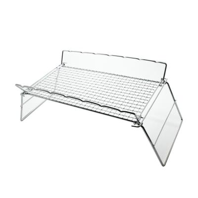 China Heat Resistance Modern Large BBQ Vegetable Rack With Foldable Handles And Racks for sale