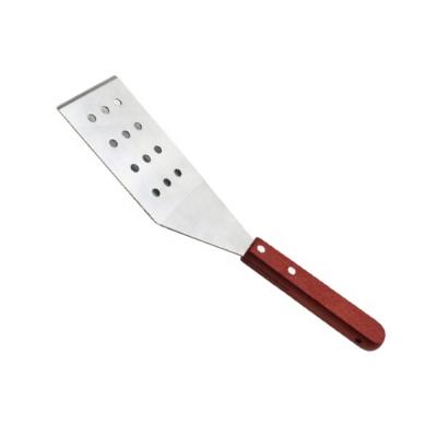 China Stainless Steel 2Cr13 2Cr13 Perforated Baking and Pastry Spatula or Turner or Shovel with Wooden Handle for sale