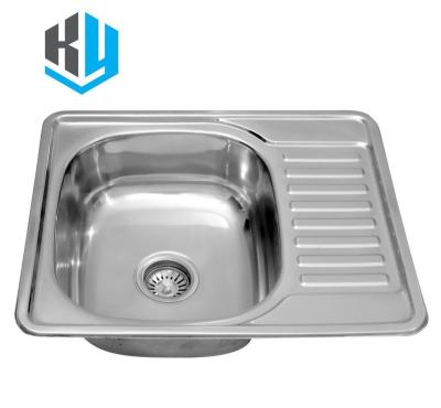 China Without Faucet KA5848 Hot Selling Outdoor Lavatory Sinks Single Bowl Stainless Steel Kitchen Sink for sale