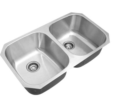 China Without Faucet KA3218 Stainless Steel Sinks Luxury Kitchen Sinks DOUBLE BOWL SINK for sale