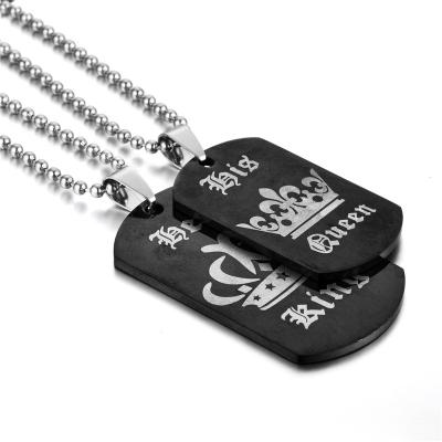 China New Hip Hop Custom Hiphop Style Stainless Steel Dog Tag Necklace, Dog Tags Necklace Sublimation for sale