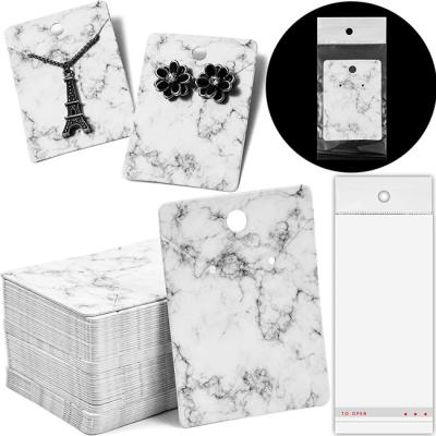 China Jewelry Design Necklace Display Safe Back Marble Paper Card Eco - Friendly for sale