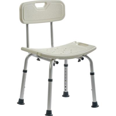 China Modern Aluminum Medical Adjustable Shower Seat Chair Bench Folding Bath Stool for sale