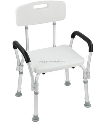 China Modern Wholesale Aluminum Adjustable Height Backrest Safety Bathroom Disabled Elderly Shower Chair For Senior Adult for sale