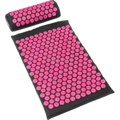 China Body Health and Beauty Yoga Mat Acupuncture Massage Cushion With Back Pillow Set Neck Acupressure Massage for sale