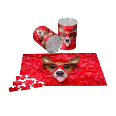 China Magic Box Packing 100 Pcs Custom Puzzle Paper Wholesale Blank Puzzles For Valentine's Day for sale