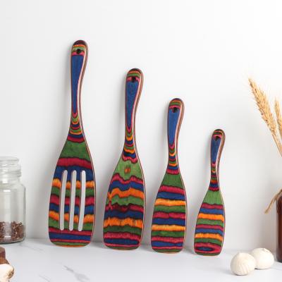 China Sustainable New Design High Quality Kitchen Utensil Set Wooden Spatula Set For Baking, Salad And Pizza for sale