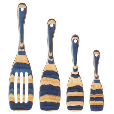 China New Arrival Sustainable Stick Wooden Kitchen Utensil Non Set Slotted Spatula Turner Set for sale