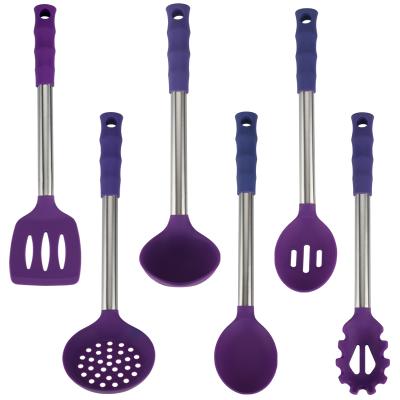 China Simple Viable Color Purple Silicone Kitchen Cooking Tool Yangjiang Factory Kitchen Accessories for sale