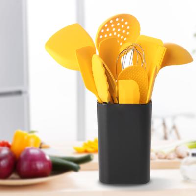 China Viable Best Selling 13 Piece Silicone Kitchen Utensil Accessories Cooking Tool Kit With Stand for sale