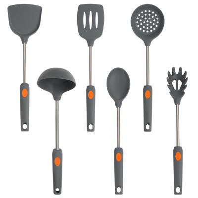 China Low MOQ 6pcs Silicone Cookware Cookware Tool Kit Viable Kitchen Accessories Set for sale