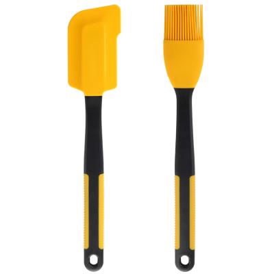 China Factory wholesale viable high quality large size silicone spatula scraper and baking brush for sale