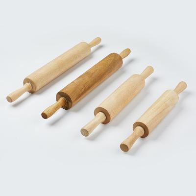 China Sustainable OEM Wholesale Rubber Wooden Pin Pastry Roller In Big And Small Sizes for sale