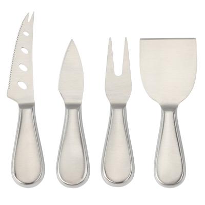 China 4 Sustainable Cheese Knife Set Cheese Fork Spreader Razor Stainless Steel Cheese Pieces for sale