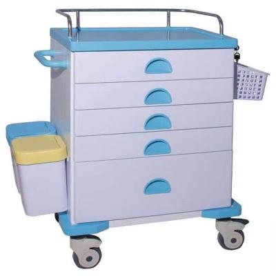 China Easy Cleaning Dressing Carts Medical Trolley Hospital Crash Cart for sale