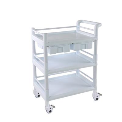 China Hospital Cart 3 Layers Tool Trolley Nursing Infusion For Instrument Shelving Trolley for sale