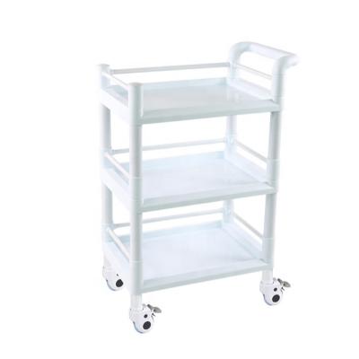 China Hostipal Drug Delivery Emergency Hospital Food 3 Layer Nursing Cart for sale