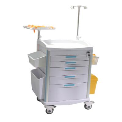 China Popular Hospital Trolley ABS Plastic Medical Portable Light Weigh Hospital Trolley All SS for sale