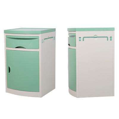 China Modern ABS Medical Furniture Hospital Bedside Cabinet Blue Table for sale