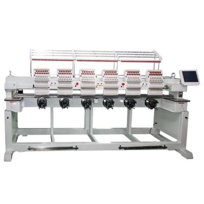 China Garment Shops Multifunction 6 Head 9 Needles Cap Embroidery Machine With T-shirt / Hat for sale