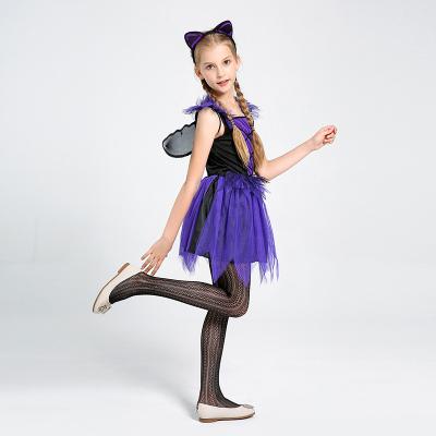 China Polyester Halloween Bat Princess Costume Dress Fairy Fancy Dress Up Outfit For Kids Cloth for sale