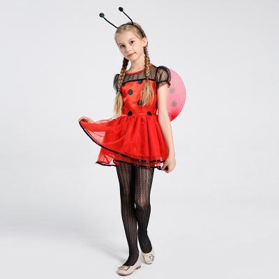 China Polyester Halloween costume for kids cos ladybug dress fashion show euramerican game uniform for sale