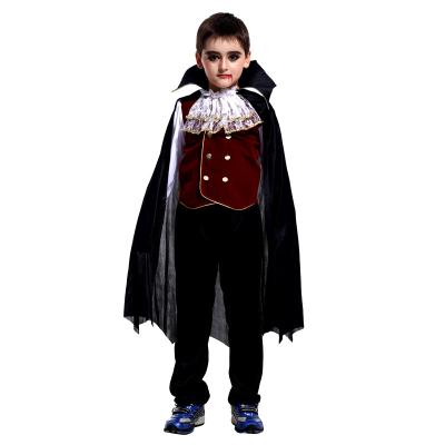 China Spandex Vampire Count Halloween Dress Up Costume For Boys Kids Halloween Clothing Set for sale